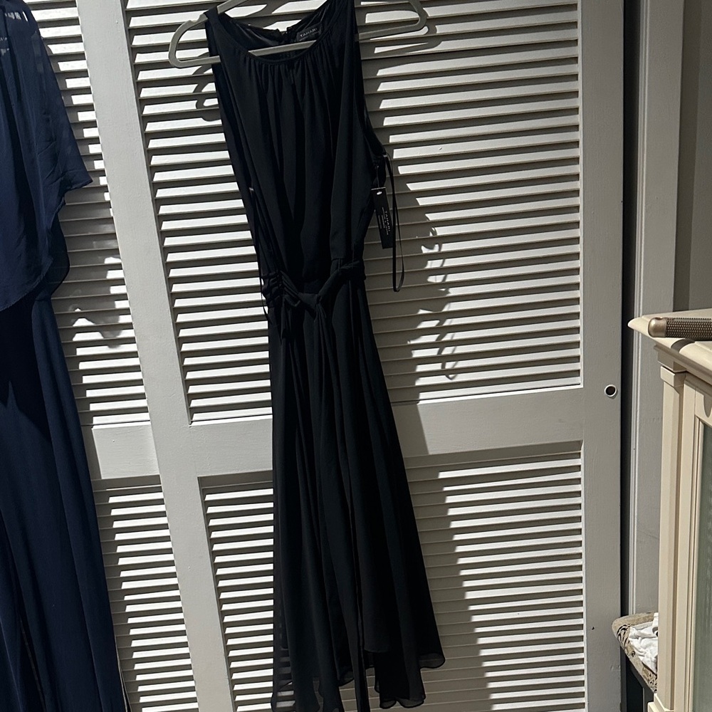 Tahari Black High Low Dress
